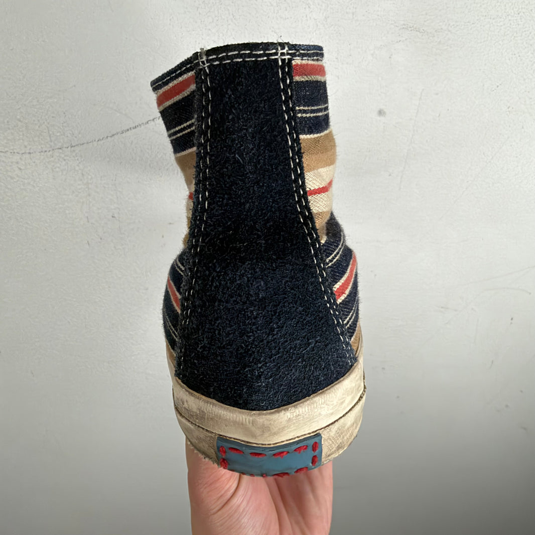 Visvim Striped Skagway High Top Sneakers