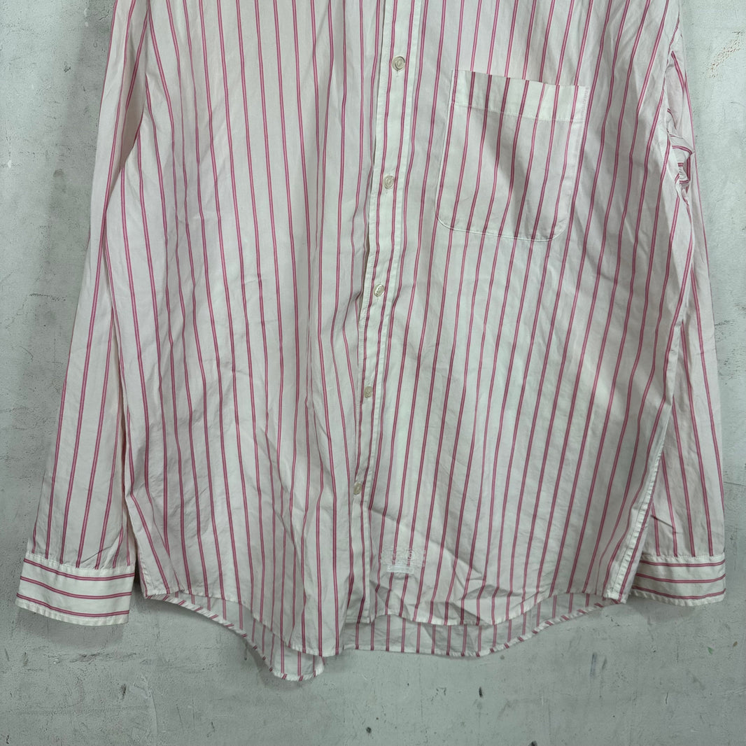 Supreme x MM6 Pinstriped Pink Shirt