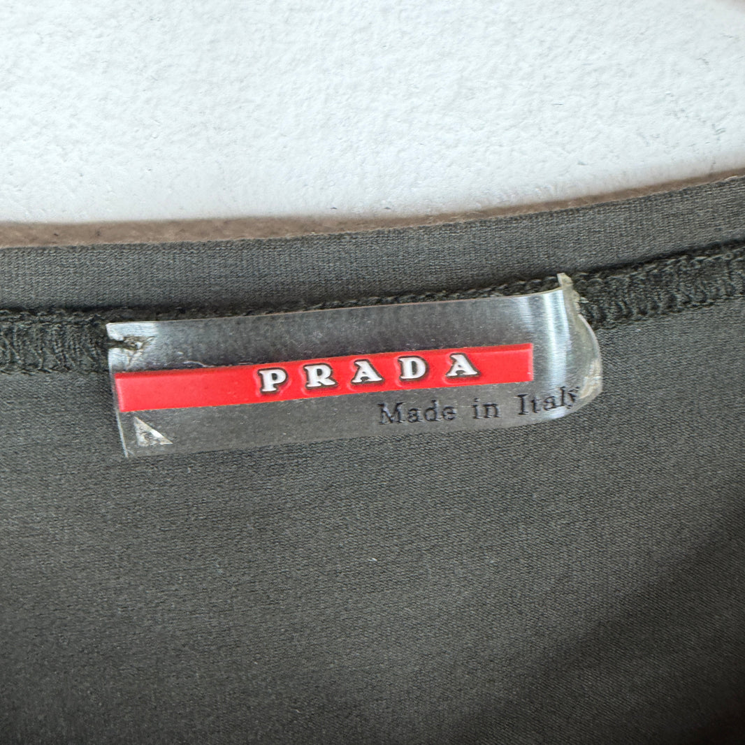 Prada Linea Rossa Back Pocket Olive LS shirt