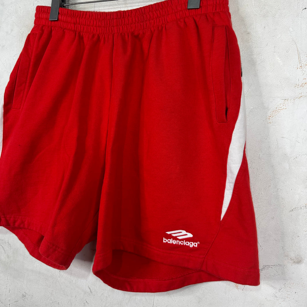 Balenciaga 3B Paneled Sweatshorts
