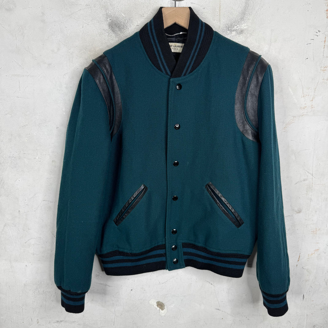 Saint Laurent Teal Teddy Jacket