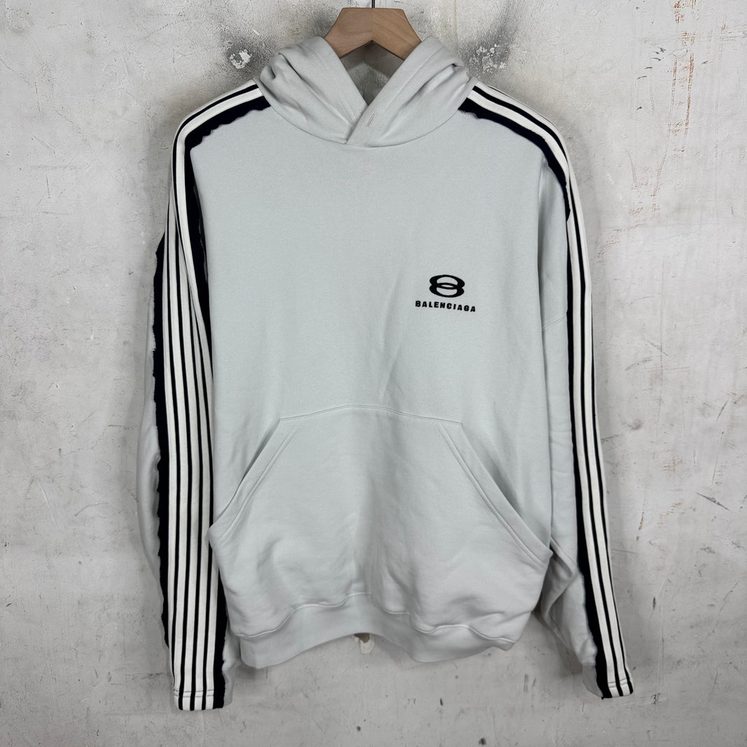 Balenciaga Paneled Stripe Unity Hoodie