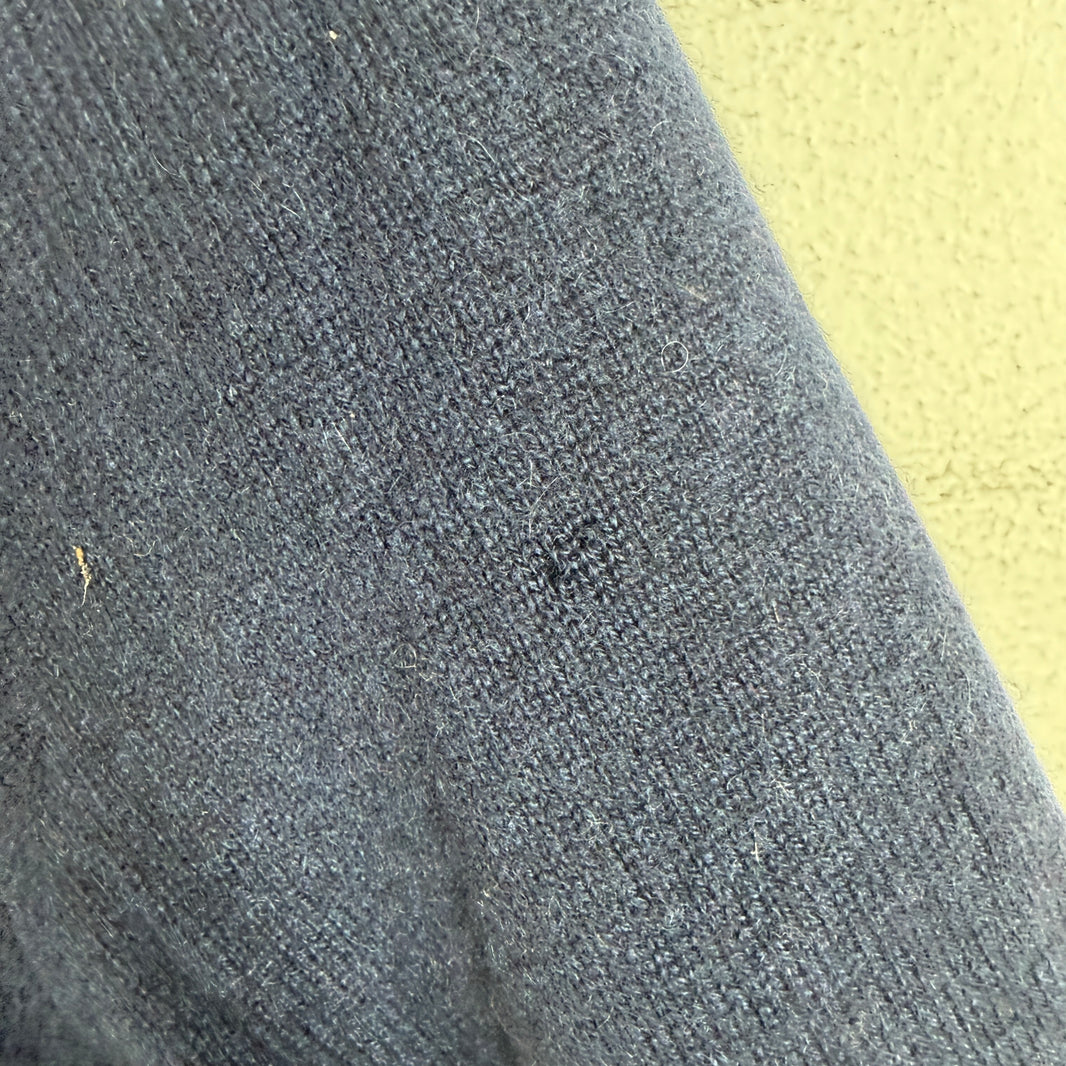 RRL Navy V-Neck Cashmere Sweater