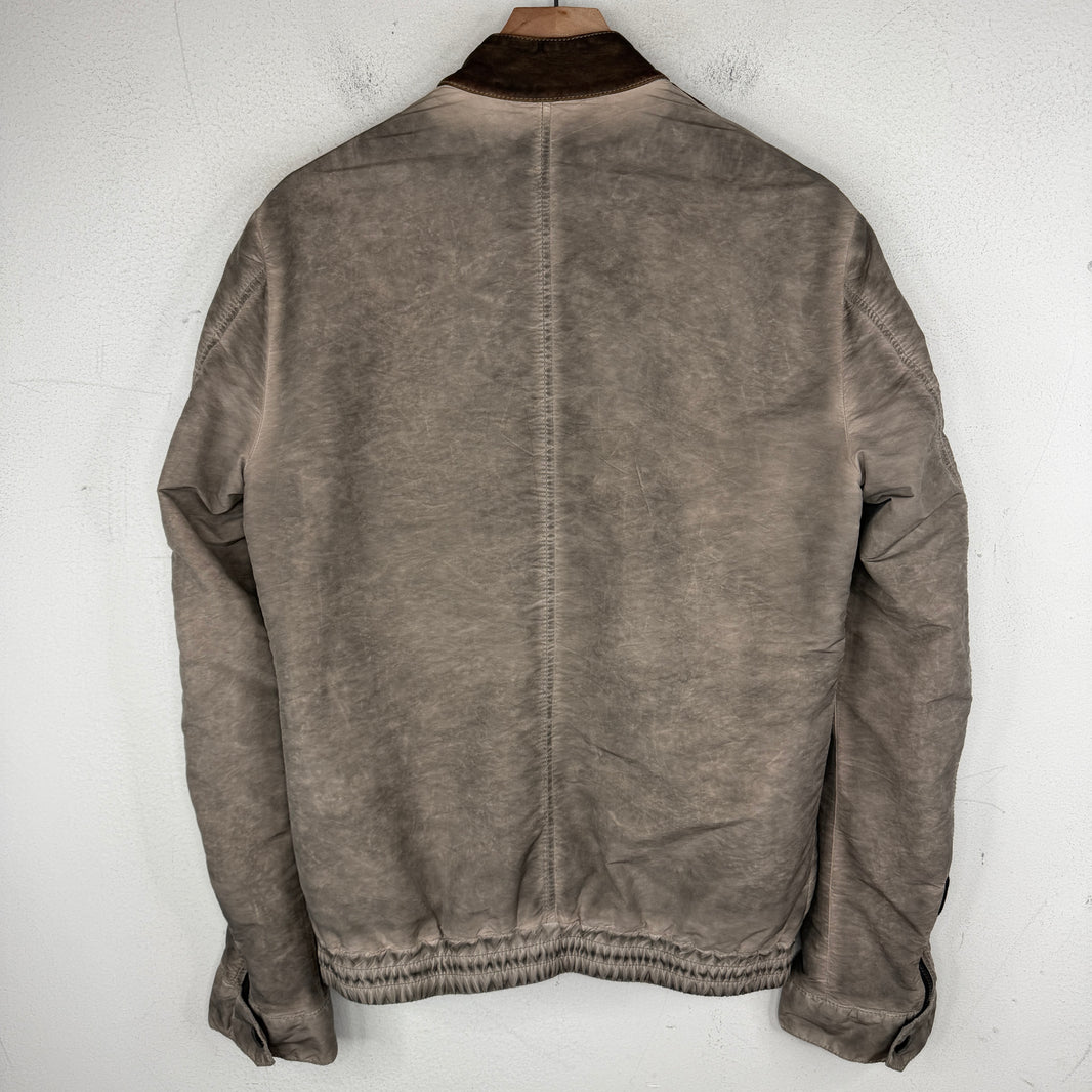 Dolce Gabanna Leather Trim Nylon Racing Jacket