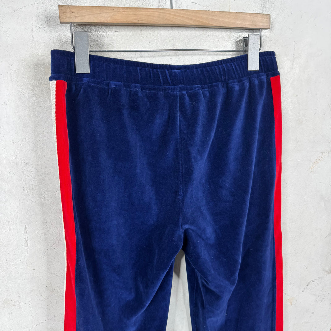 Gucci Blue Velvet Track Pants