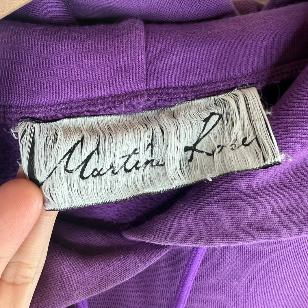Martine Rose Purple Embroidered Back Logo Hoodie