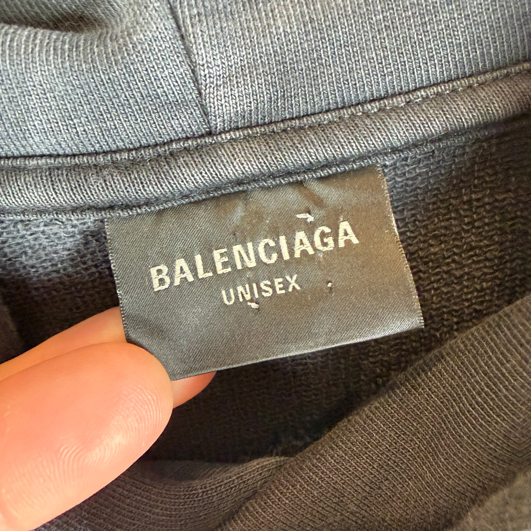 Balenciaga Drawn Metal Logo Hoodie