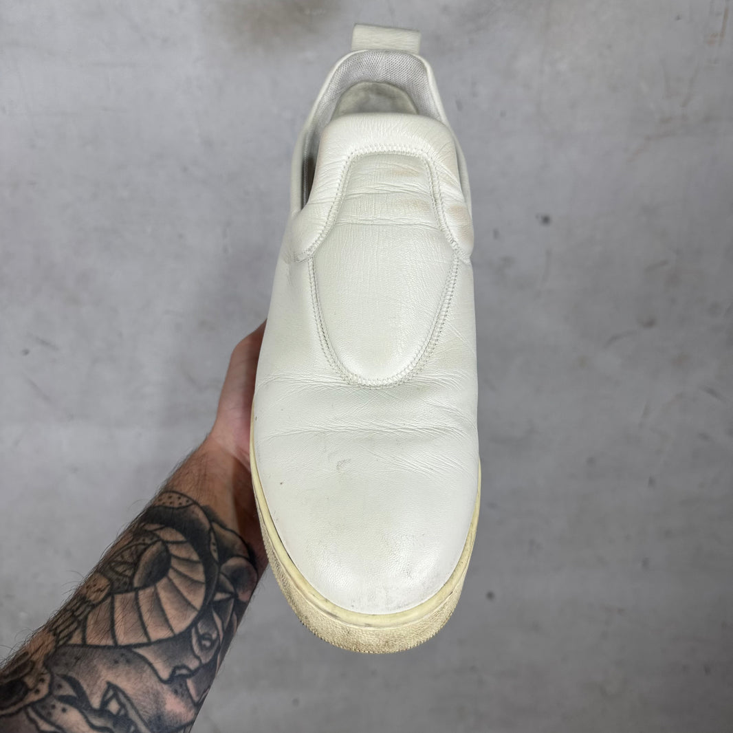 Celine White Padded Slip Sneakers