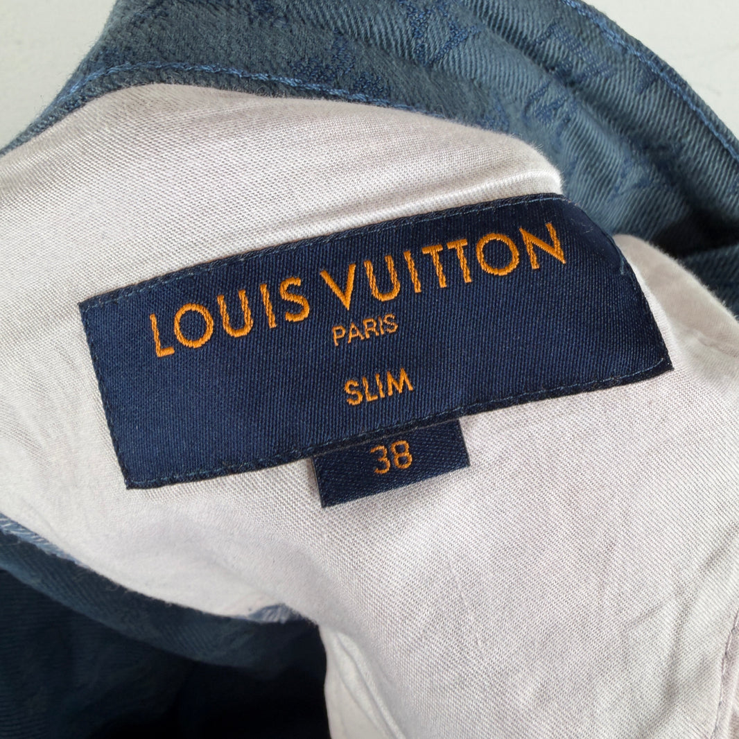 Louis Vuitton Slim Blue Monogram Jeans