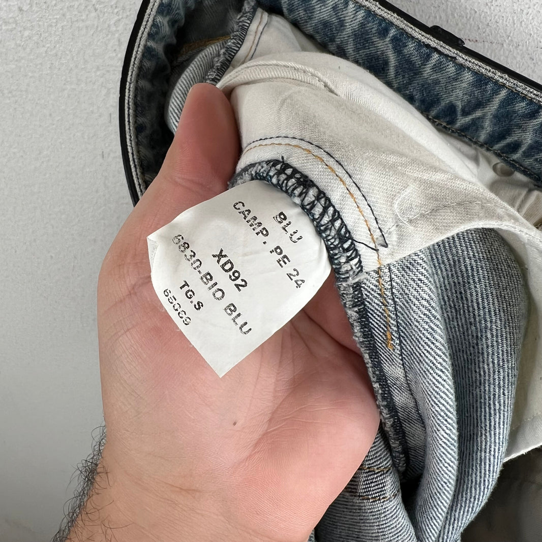 Balenciaga Sample Belted Baggy Distressed Jeans