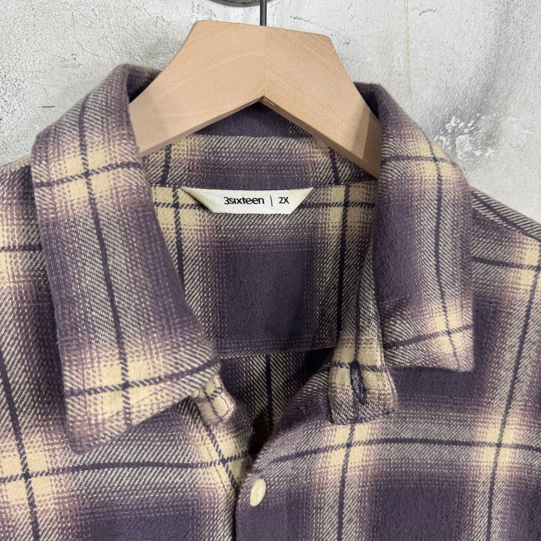 3sixteen Purple/Beige Flannel Shirt