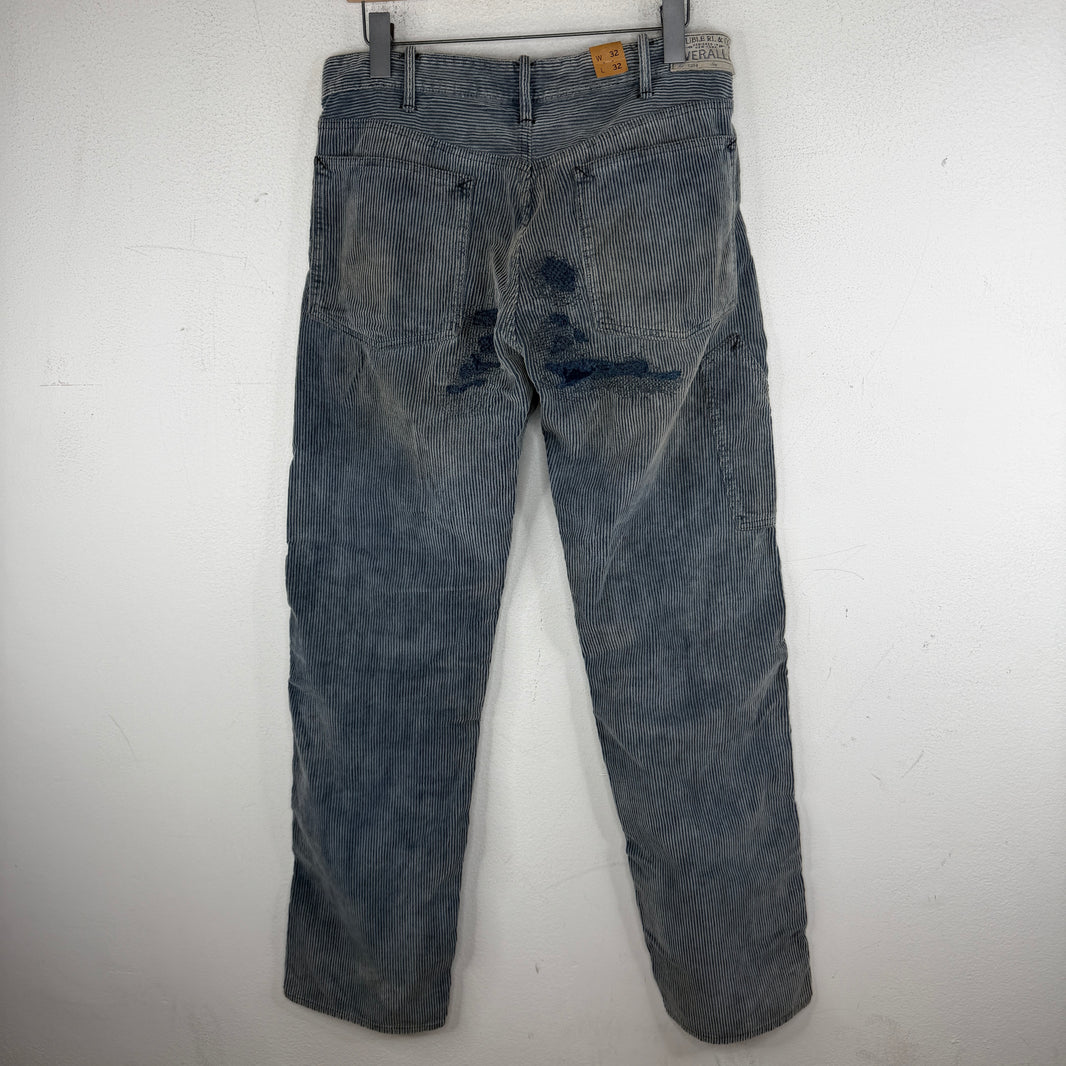RRL Distressed Repaired Corduroy Pants