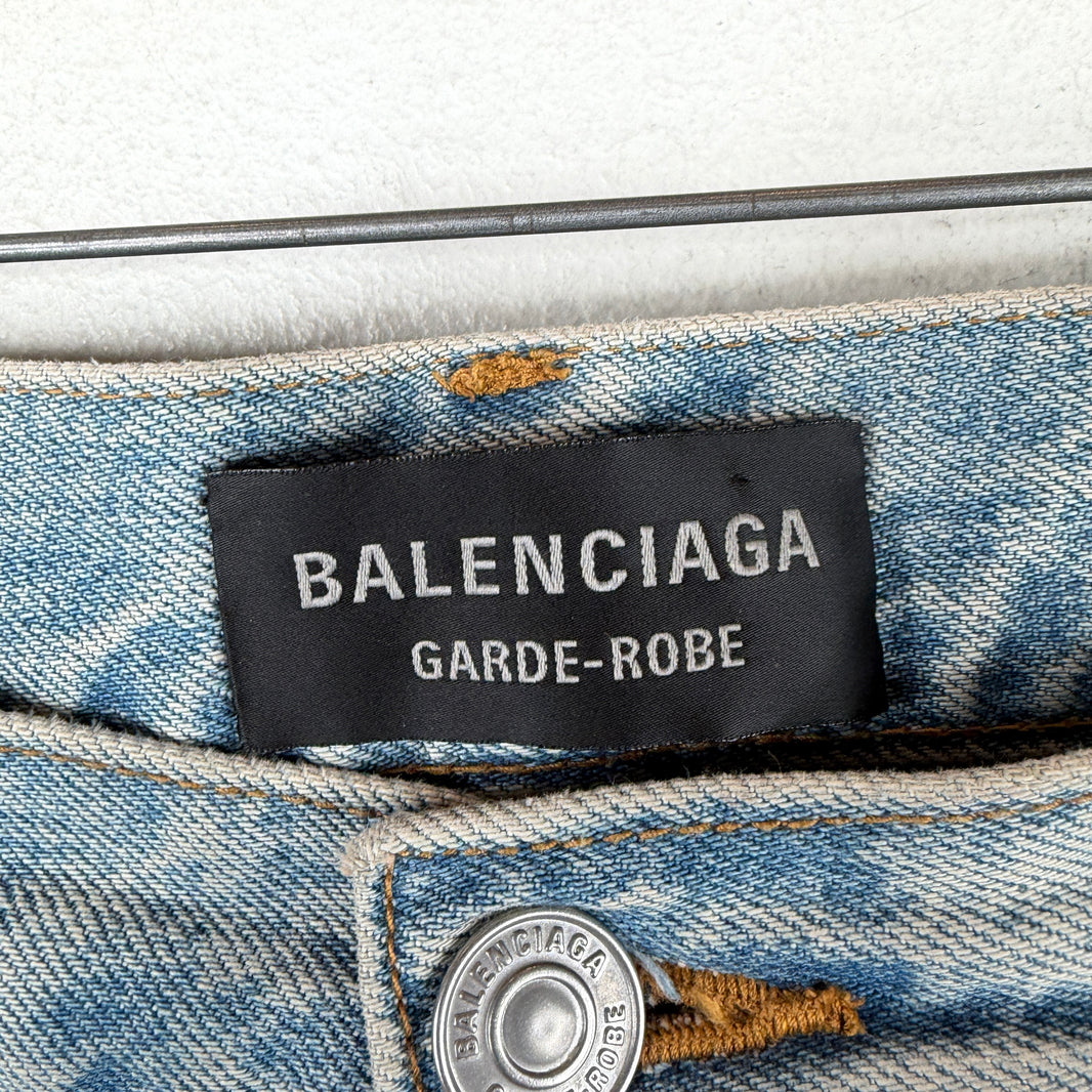 Balenciaga Garde Robe Blue Baggy Jeans