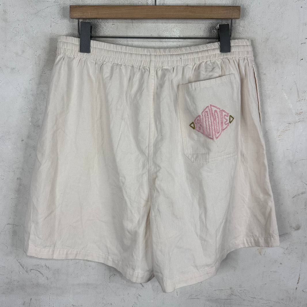 Bode White Pink Donkey Shorts