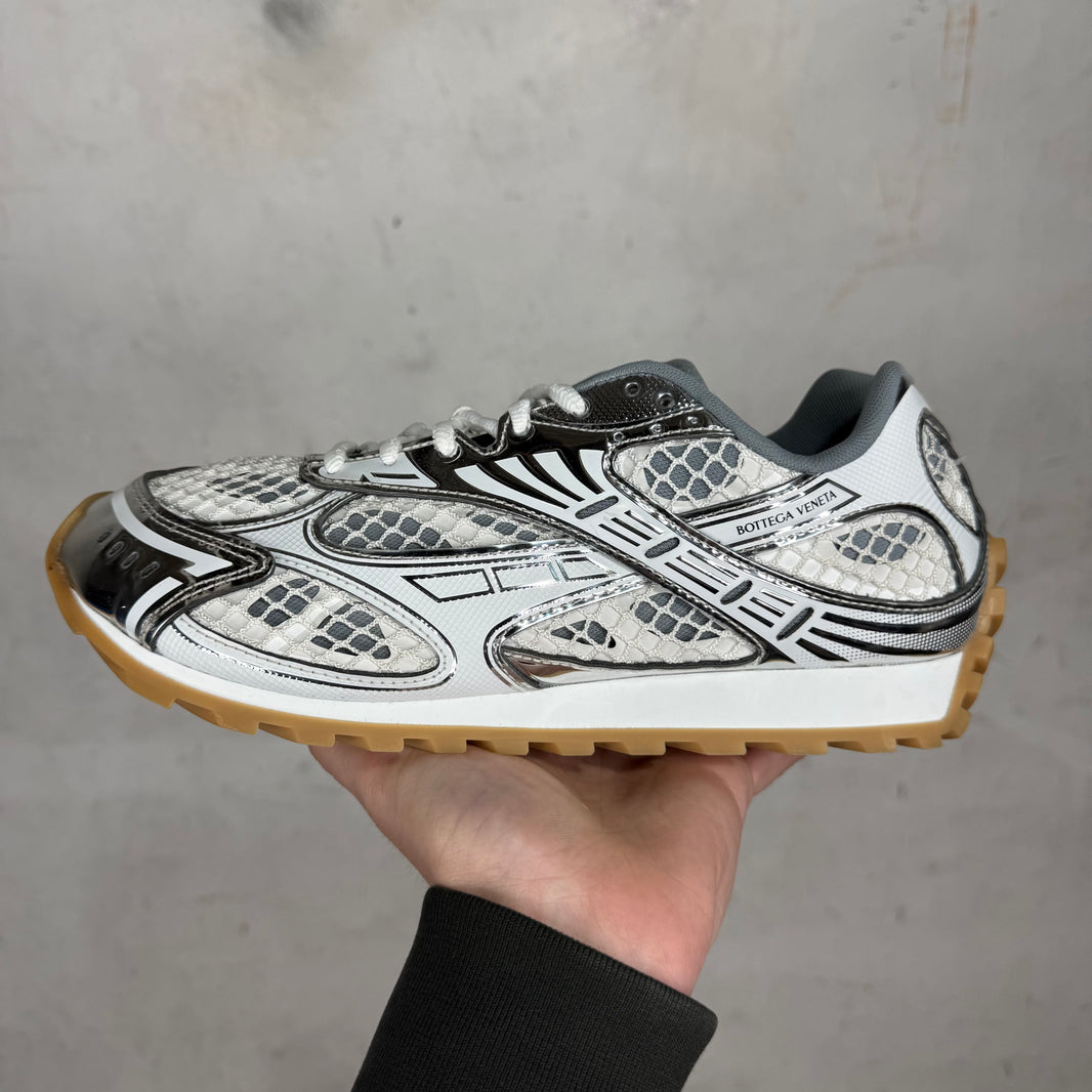 Bottega Veneta White/Silver Orbit Sneaker