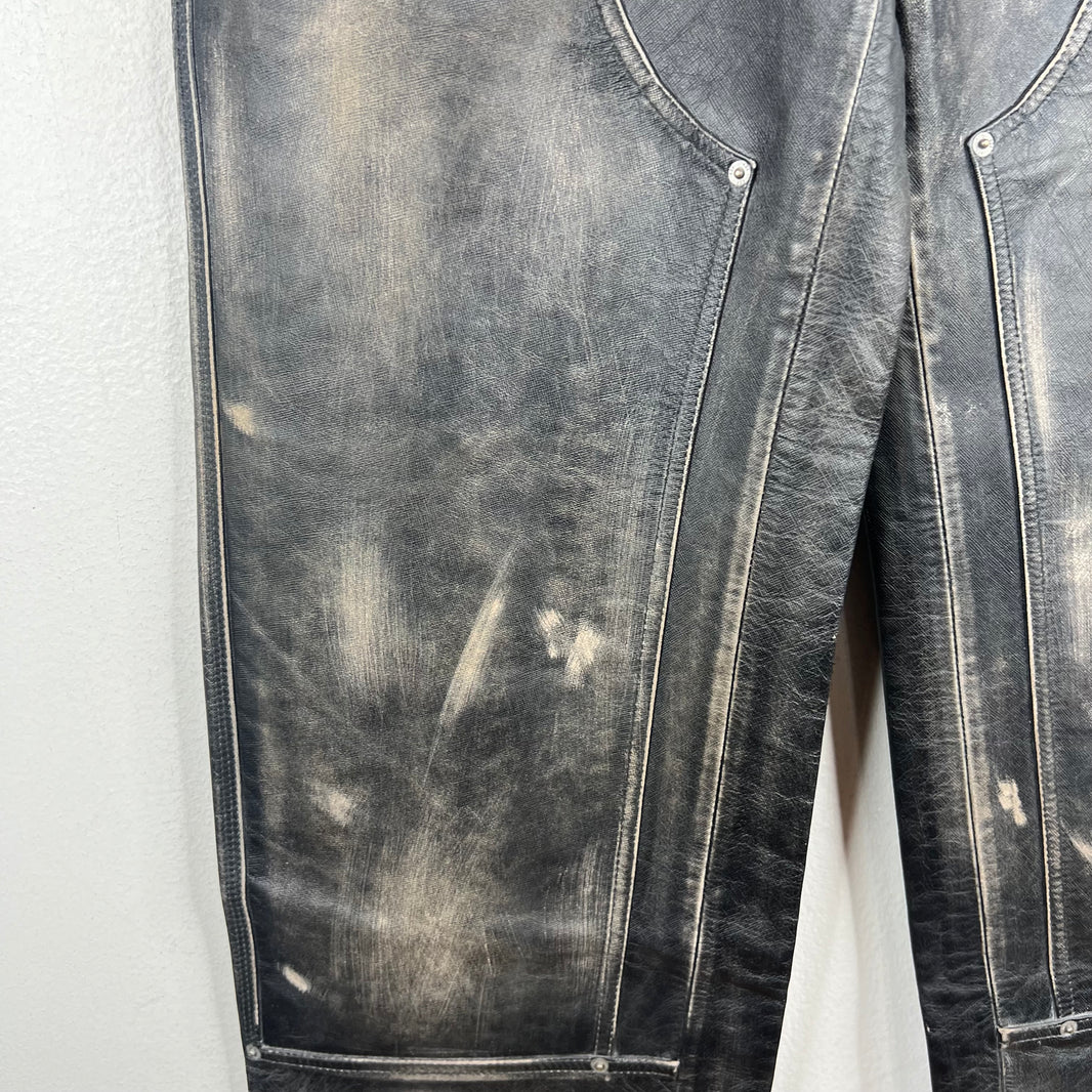 424 Leather Double Knee Trousers