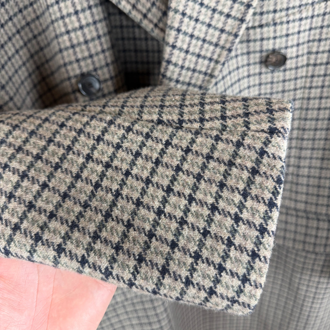 Balenciaga Gingham Double Breasted Trench Coat