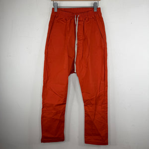 Rick Owens Strobe Orange Drawstring Trousers