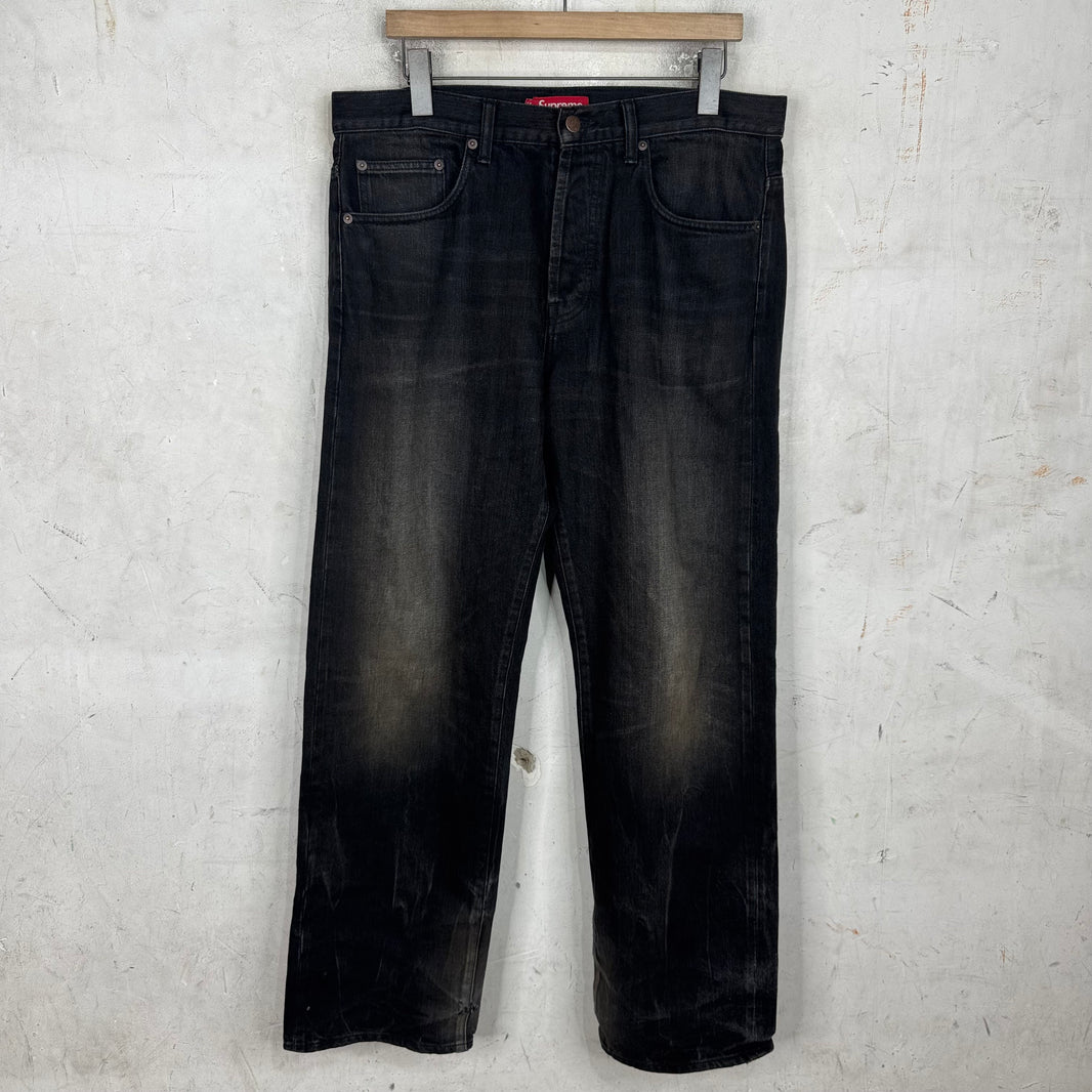 Supreme Black Selvedge Loose Fit Jeans