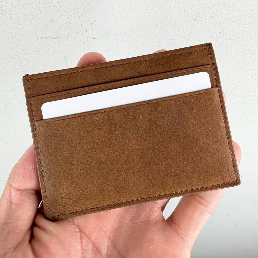 Balenciaga Brown Suede Card Holder