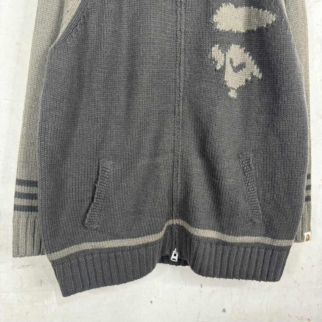Bape Logo Zip Cowichan Sweater