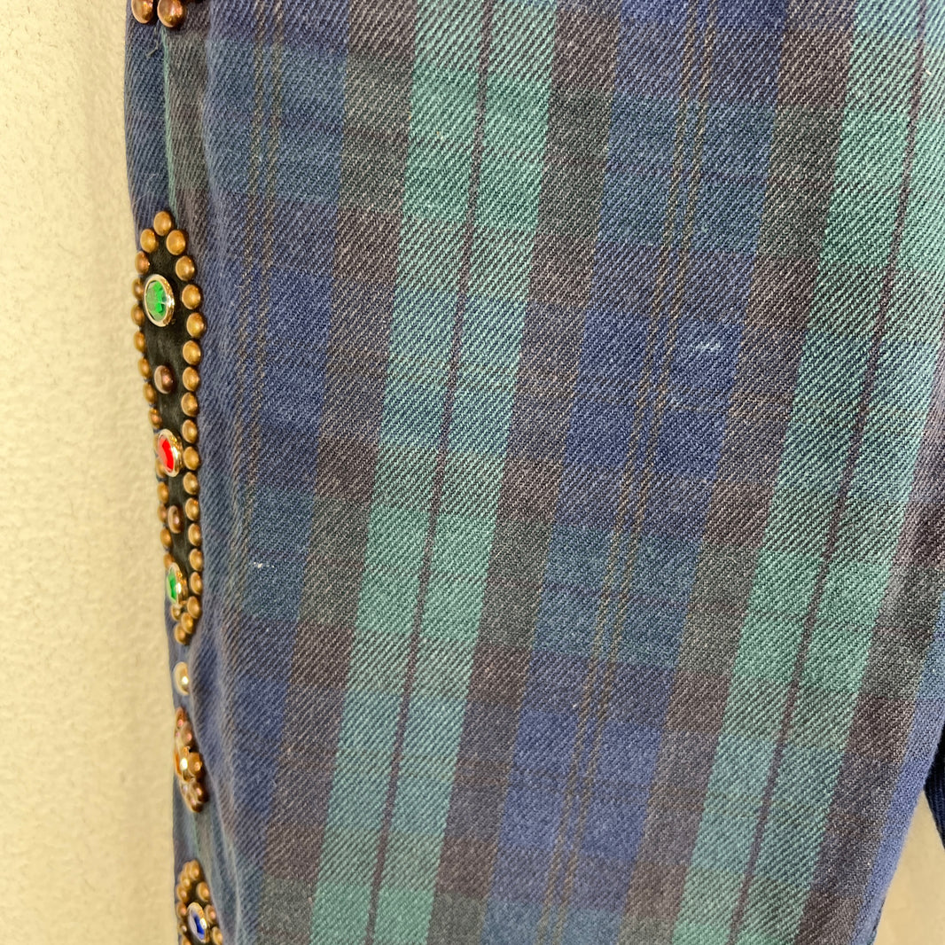 Kapital Green Plaid Cisco Jeans
