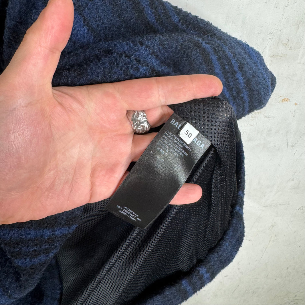 Balenciaga Sporty B Plaid Wool Jacket