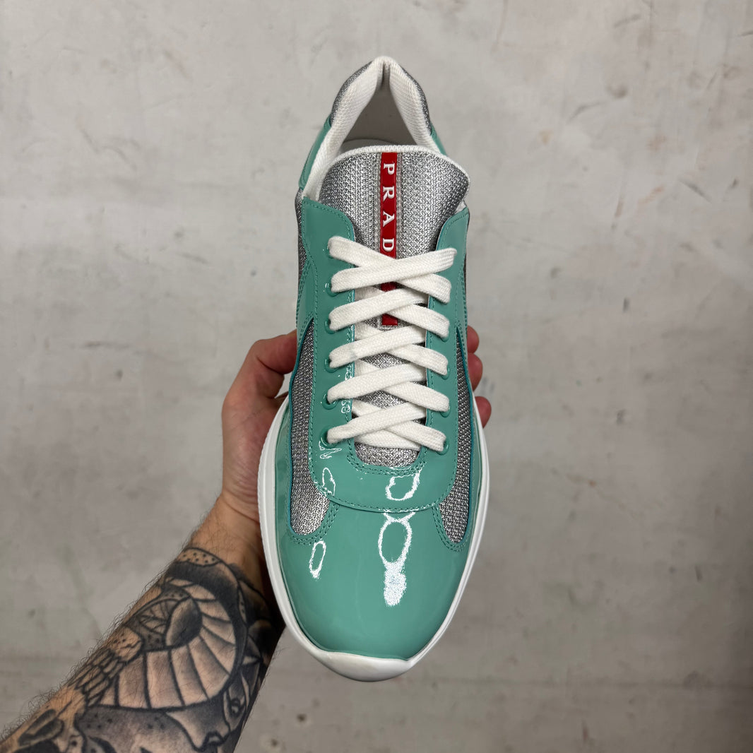 Prada Mint Green Patent Americas Cup