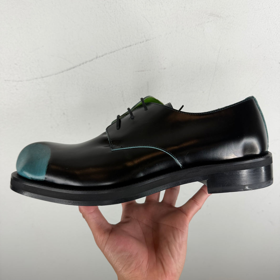 Acne Studios Black Turquoise Ball Painted Derbys
