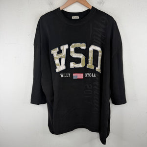 Willy Chavarria USA Patchwork L/S T-Shirt