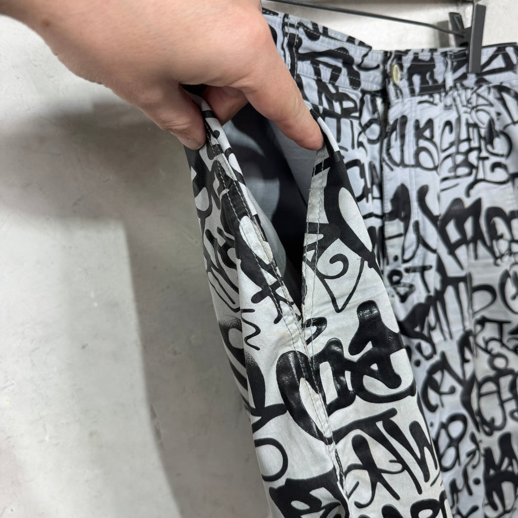 CDG Printed Script Trousers