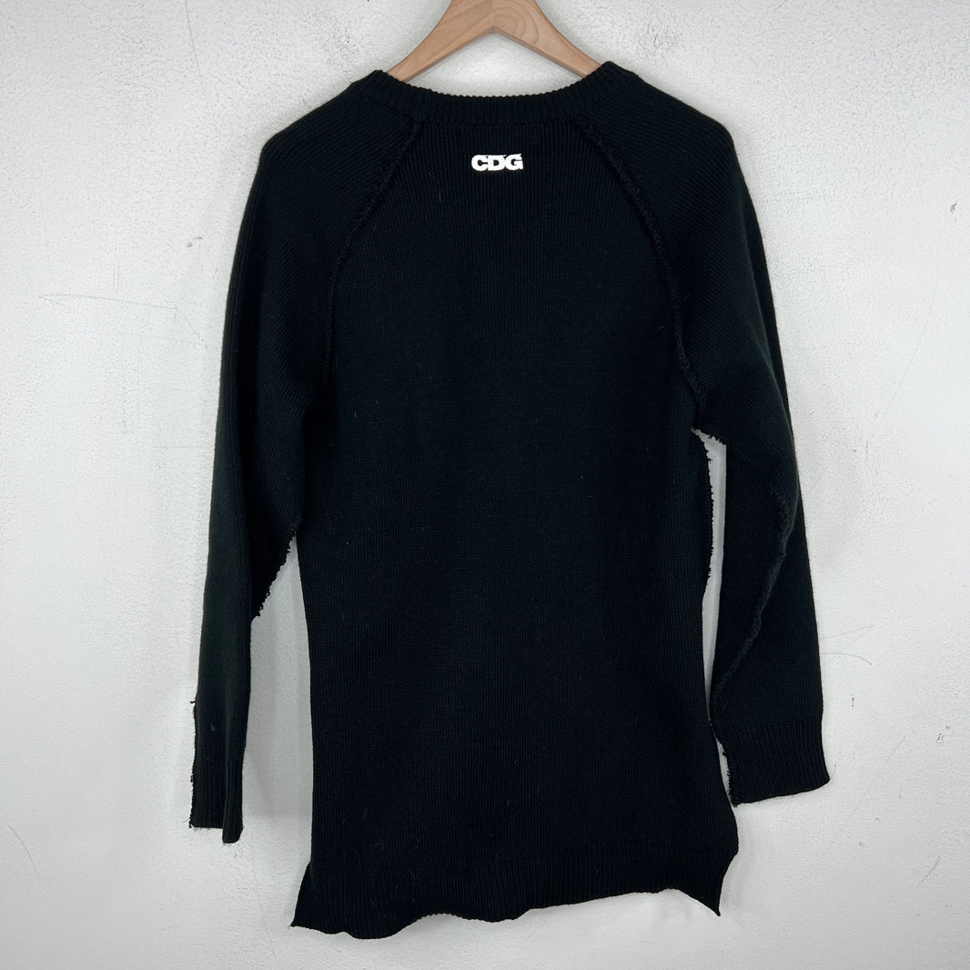CDG Black Inside Out Knitted Sweater