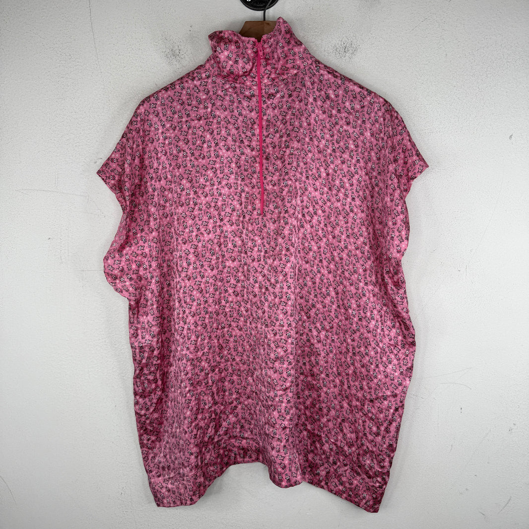 Balenciaga Sample AOP Bunny Hidden Logo Sleeveless SIlk T-Shirt