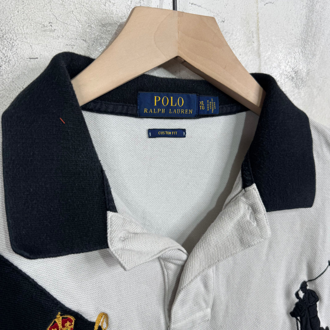 Ralph Lauren Diagonal Panelled Horse and Crest Polo