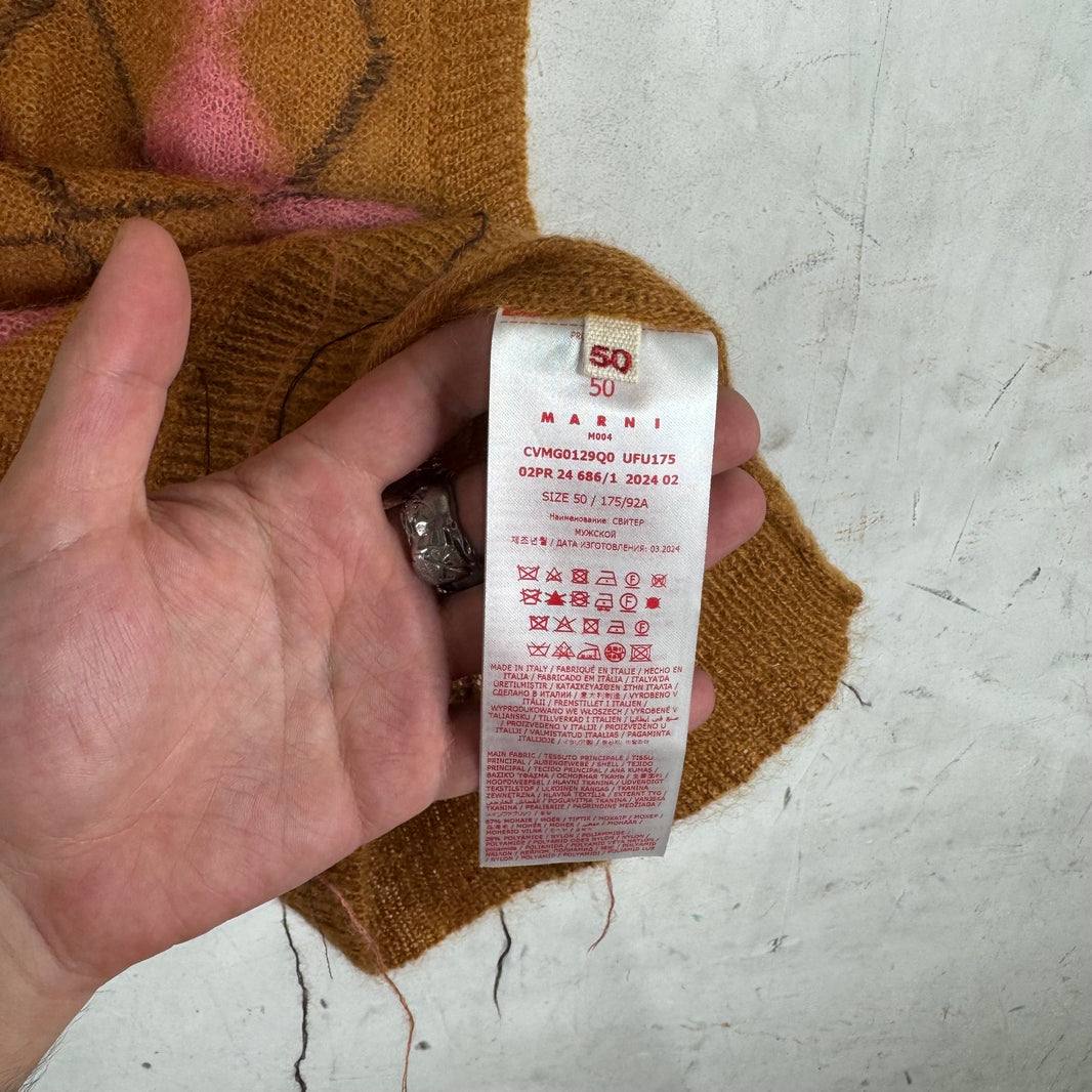 Marni Fuzzy Mohair Argyle Sweater Vest