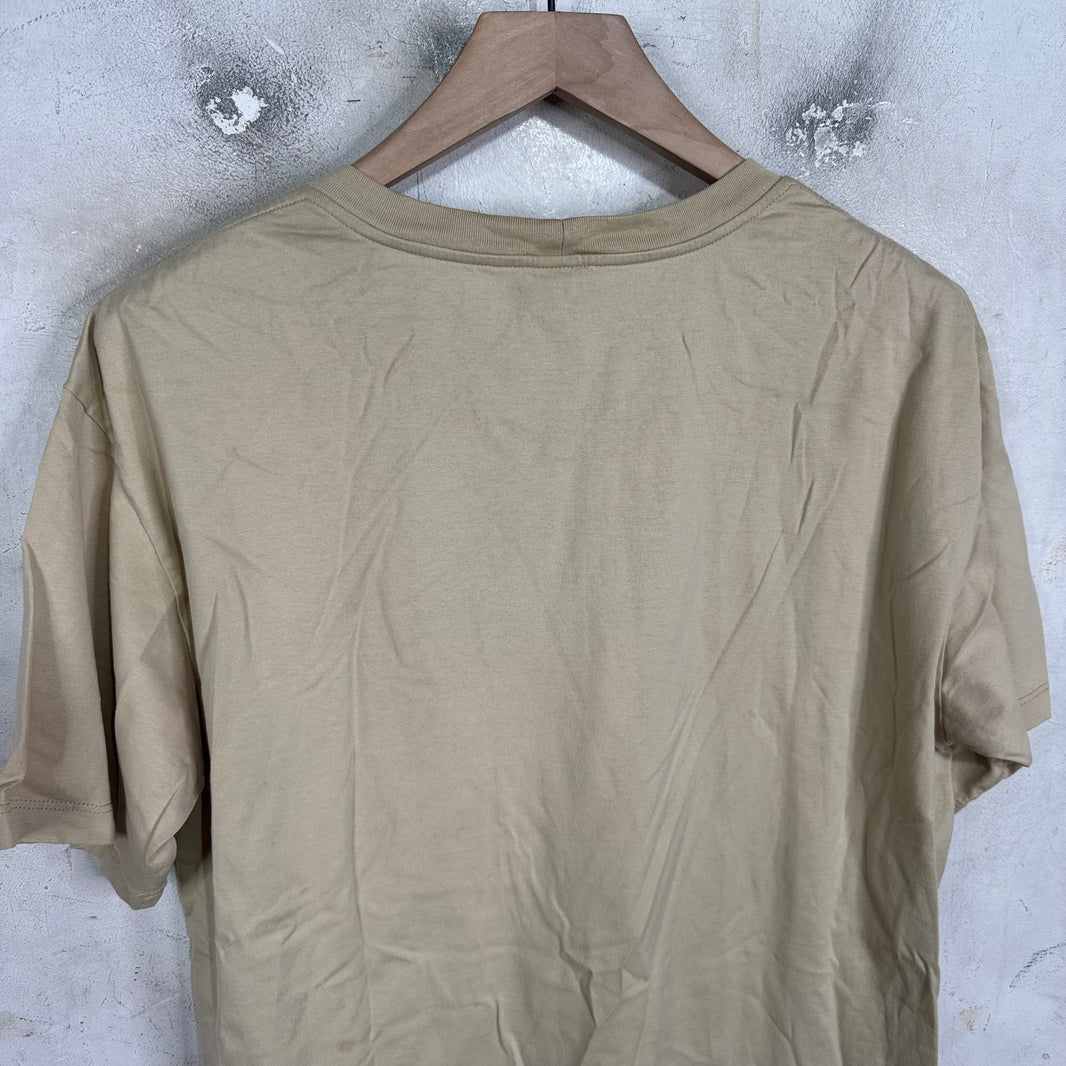 Celine Beige Logo T-Shirt