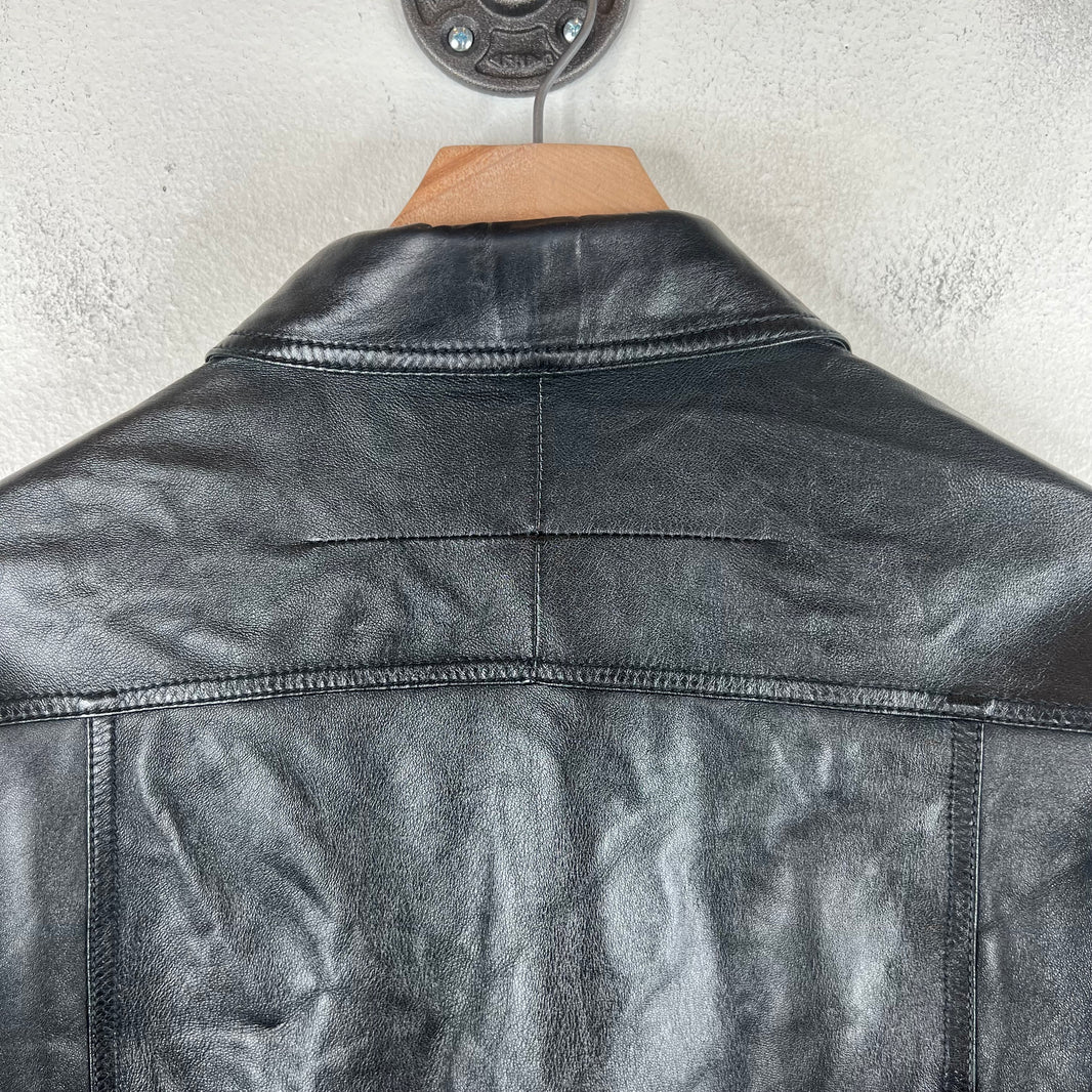 Givenchy Lambskin Strap Trucker Jacket