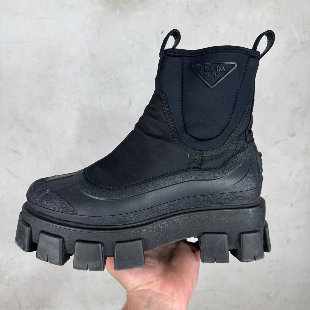 Prada Monolith Duck Boots