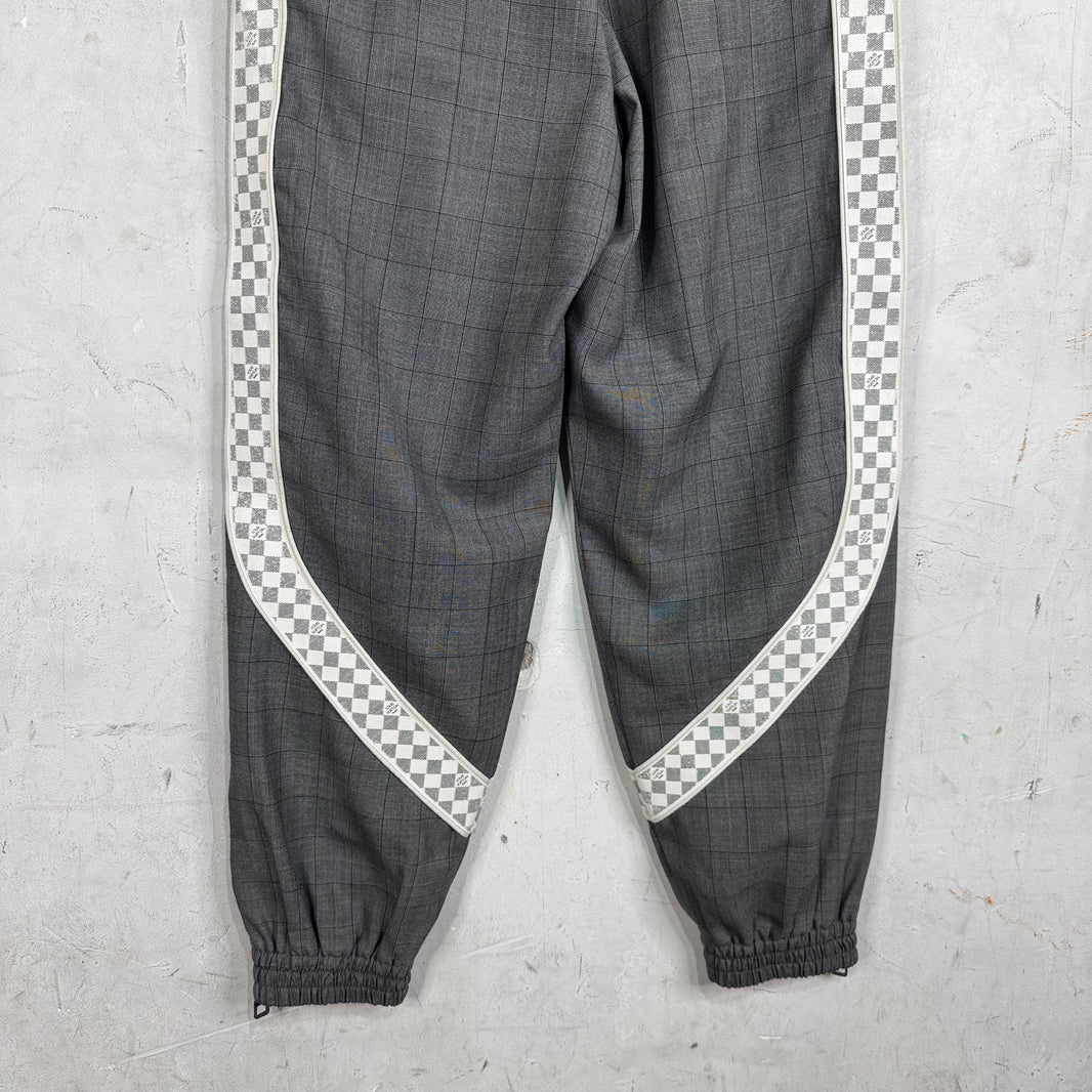 Louis Vuitton Tartan Leather Paneled Damier Pants