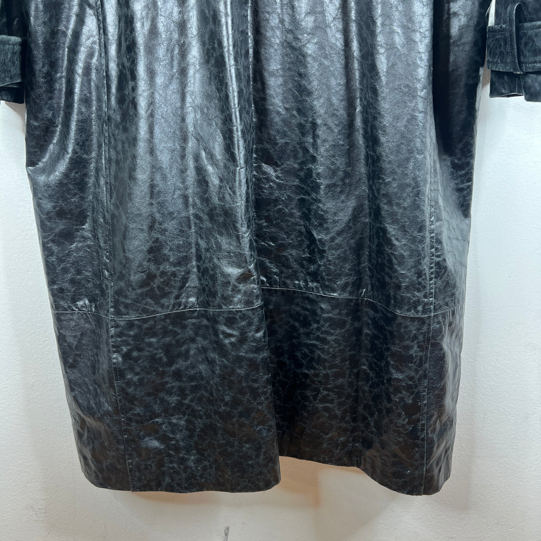 424 Paper Leather Trench Coat