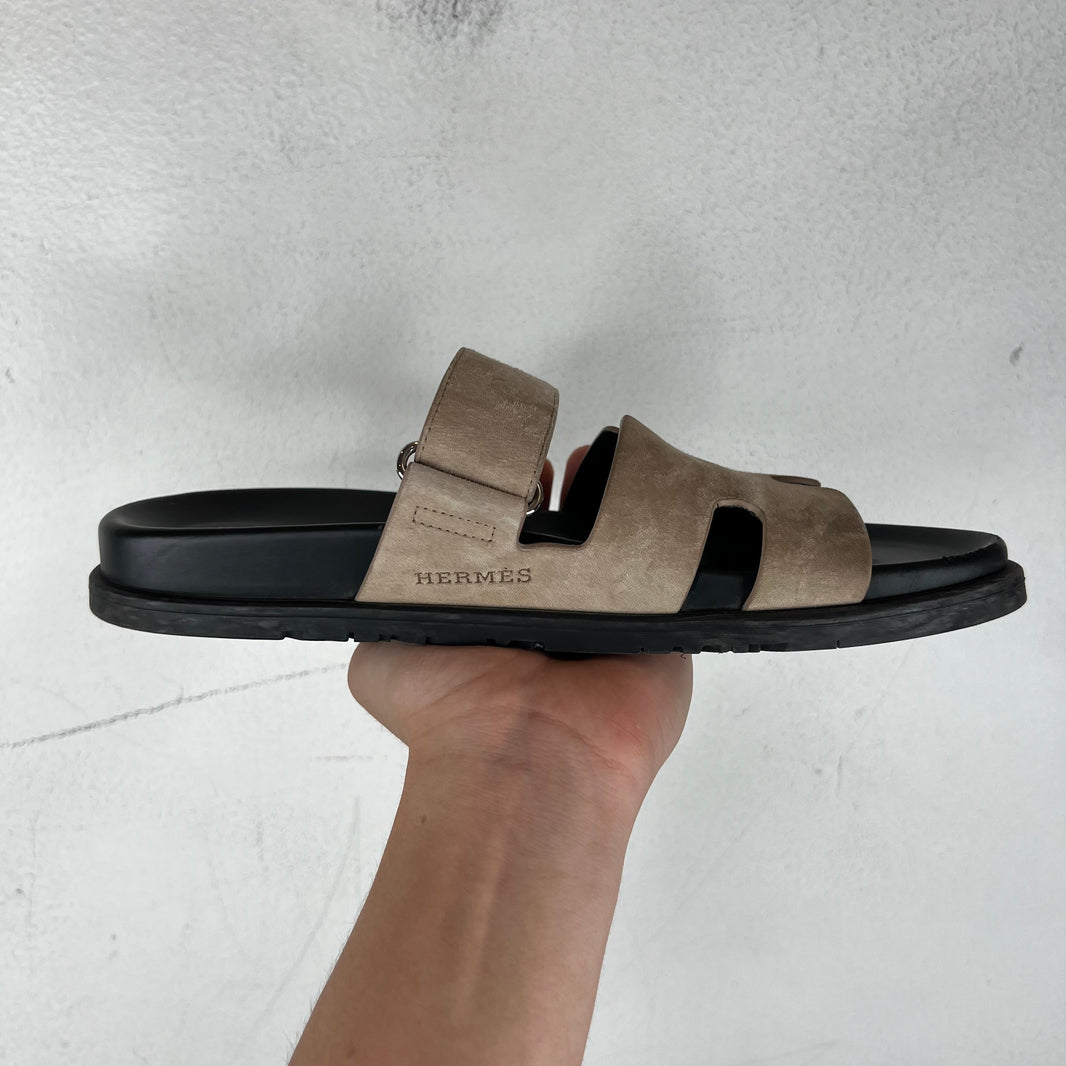 Hermes Suede Chypre Sandals