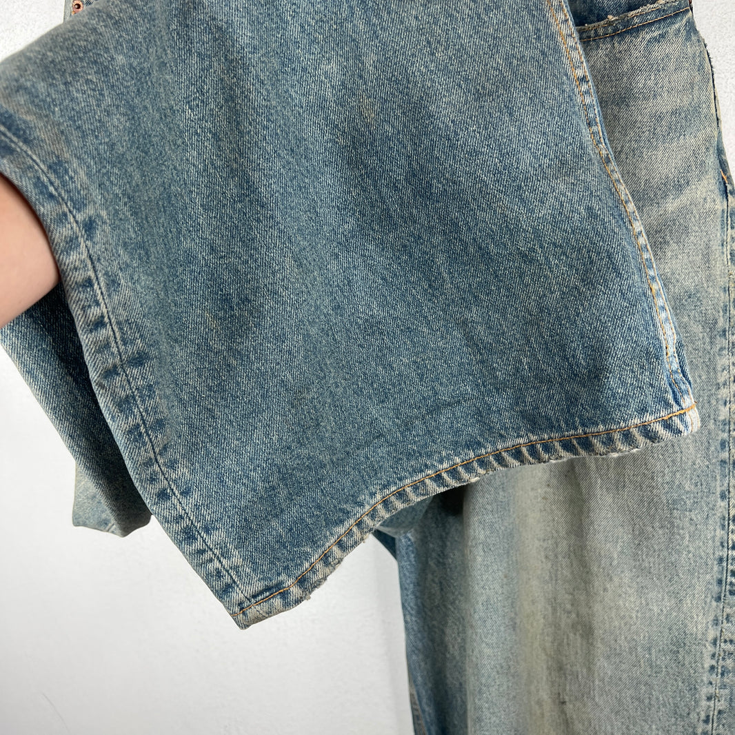 Balenciaga Waxed Baggy Jeans