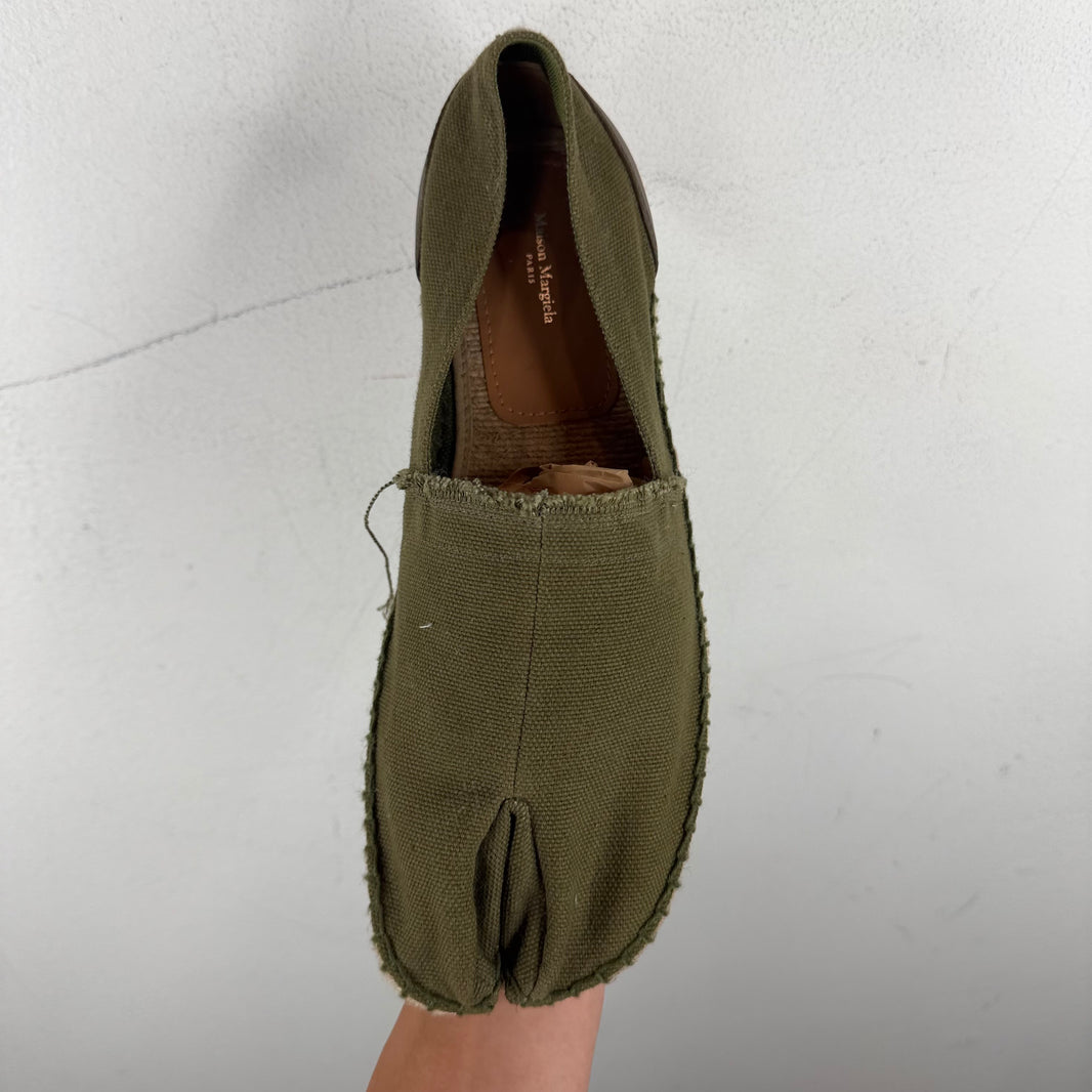 Margiela Canvas Espadrilles Tabi Slip On Shoes