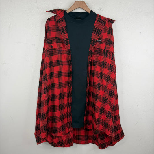 Balenciaga Trompe L'oeil Flannel Longsleeve T-Shirt