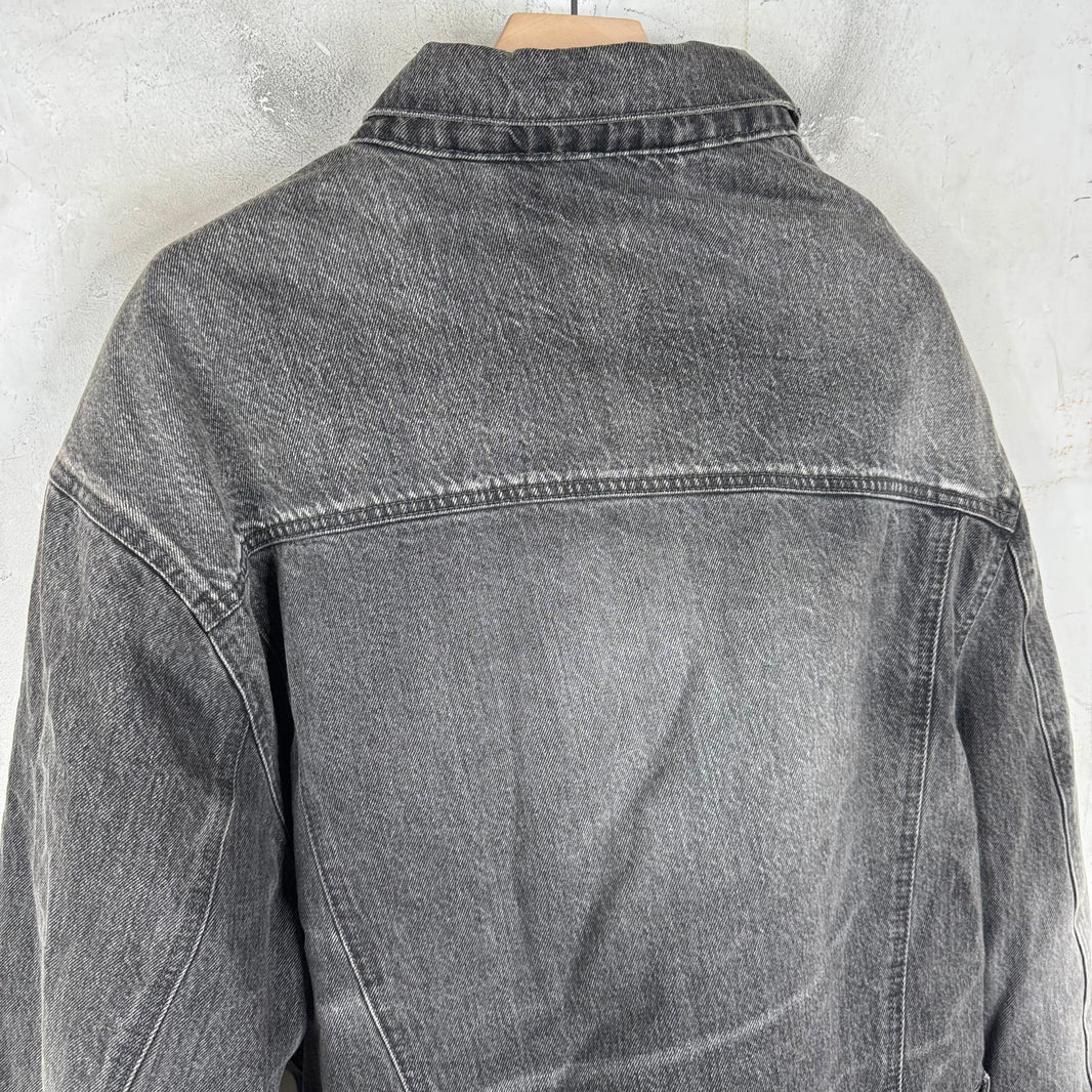 Balenciaga Asymmetrical Lined Denim Jacket