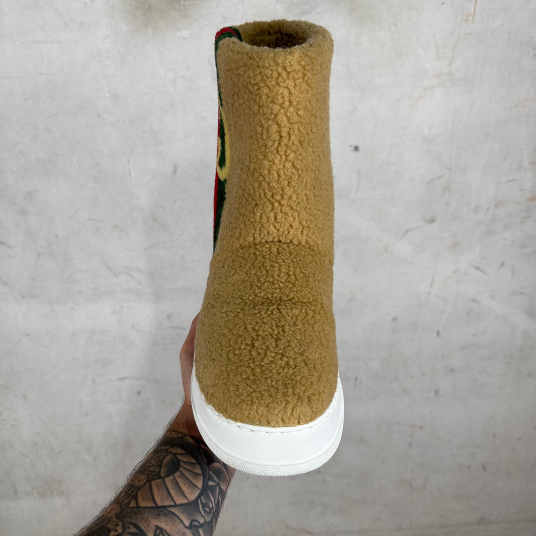Gucci Auckland Interlock Faux Shearling Boot