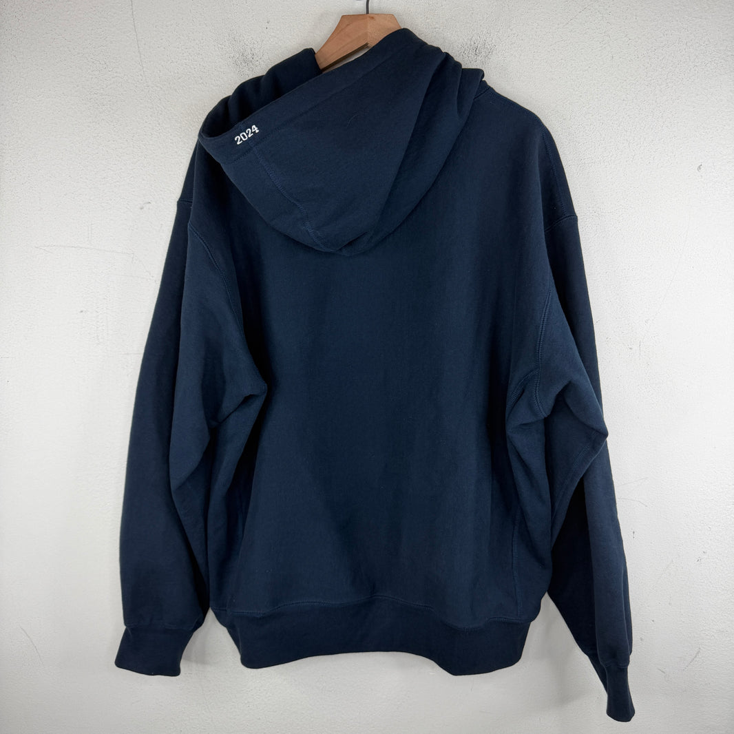 Supreme Navy/Red Box Logo Hoodie