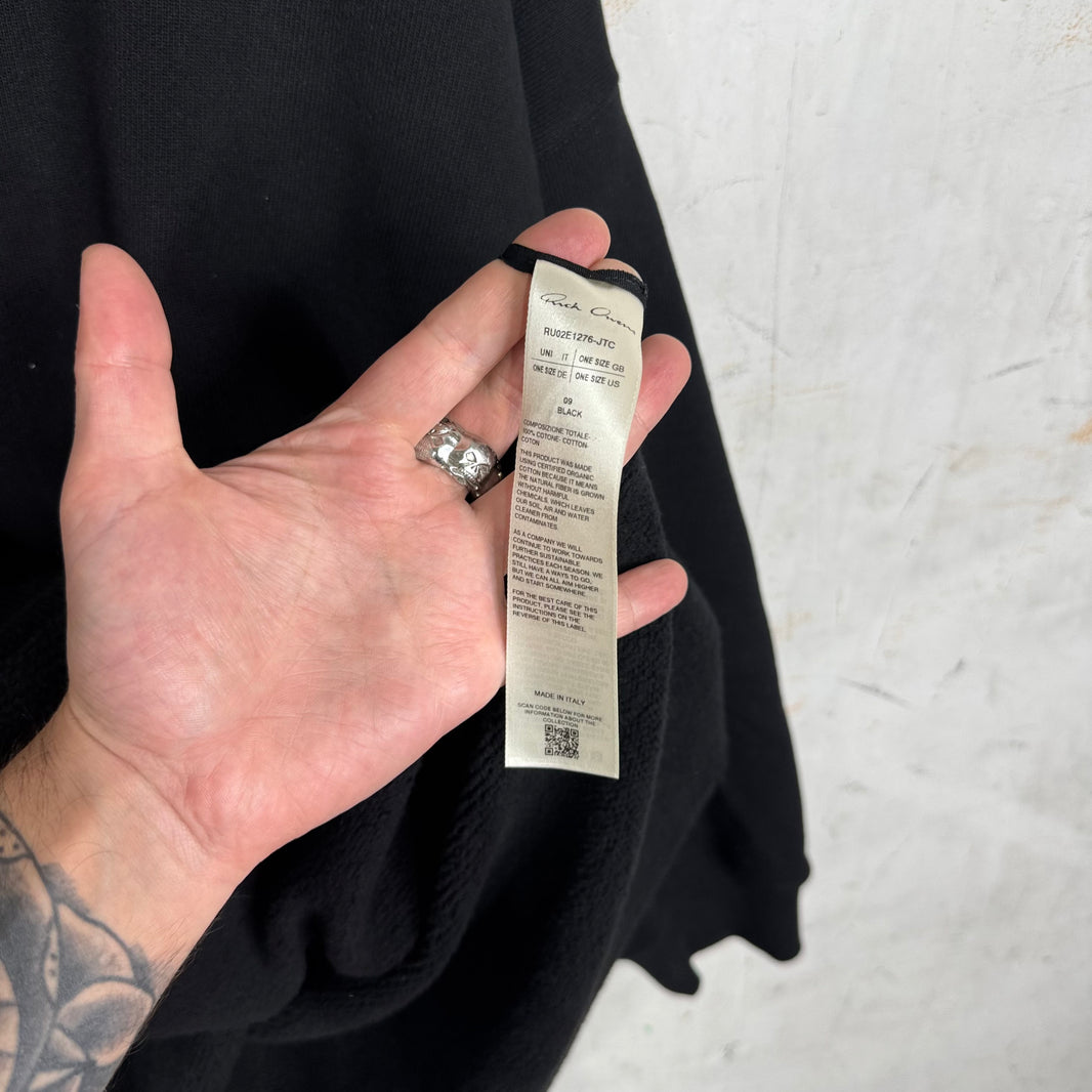 Rick Owens Black Long Heavy Crewneck
