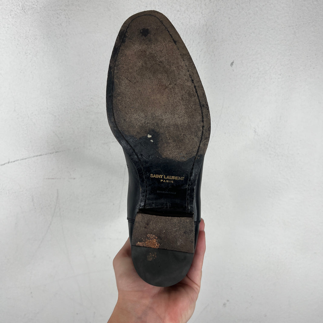Saint Laurent Black Wyatt Chelsea Boots