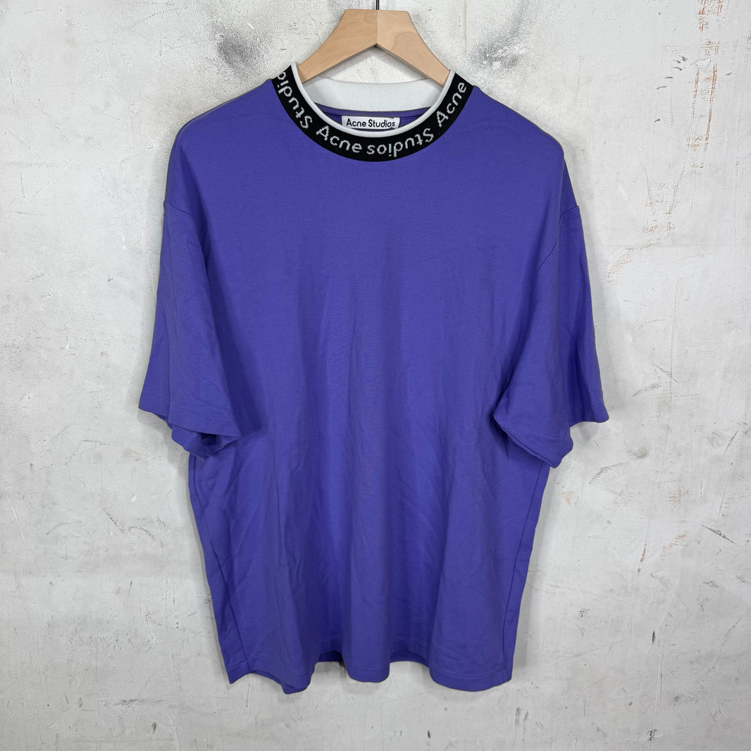 Acne Studios Logo Jacquard T-Shirt Purple